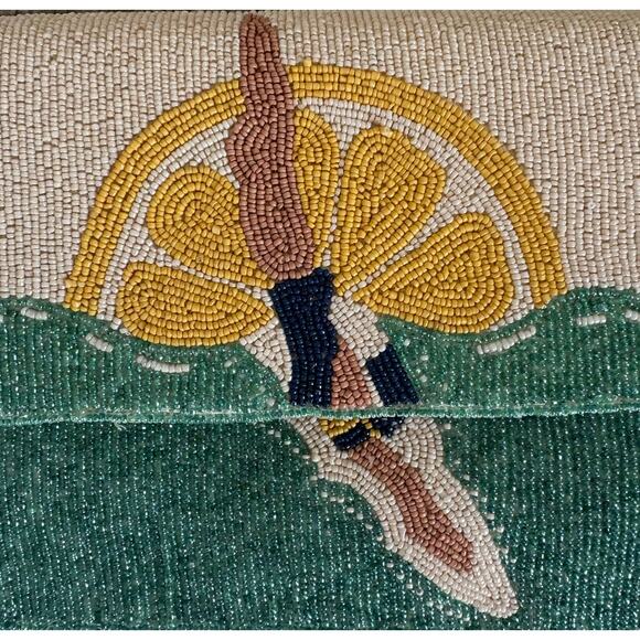 New Handcrafted in India Beaded Diver Swim Sun Shoulder Bag Purse - Picture 3 of 4